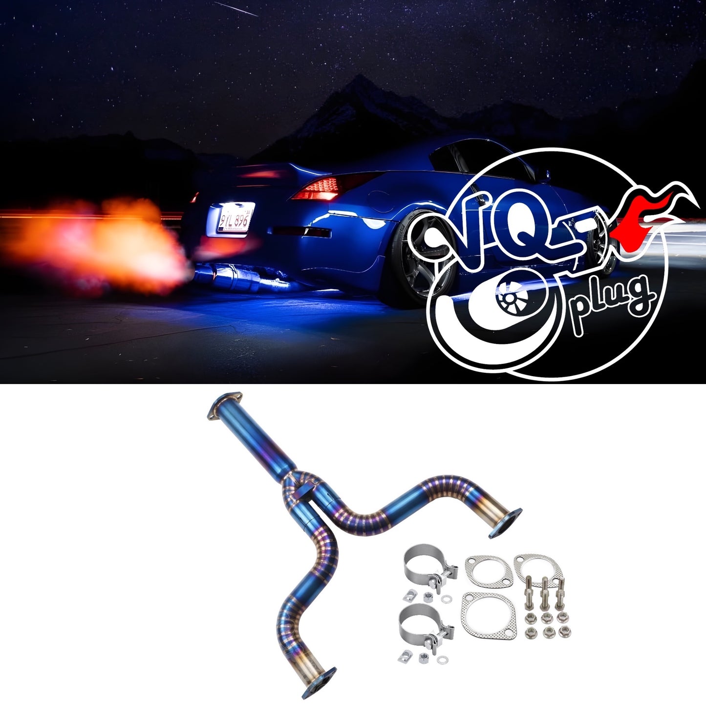 G35/350Z VQPlug Ti-Phoon Y-Pipe | Titanium Exhaust VQ35DE