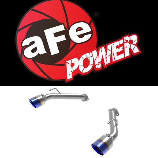 aFe 2023 Nissan Z V6-3.0L (tt) Takeda Stainless Steel Axle-Back Exhaust System w/ Blue Flame Tip