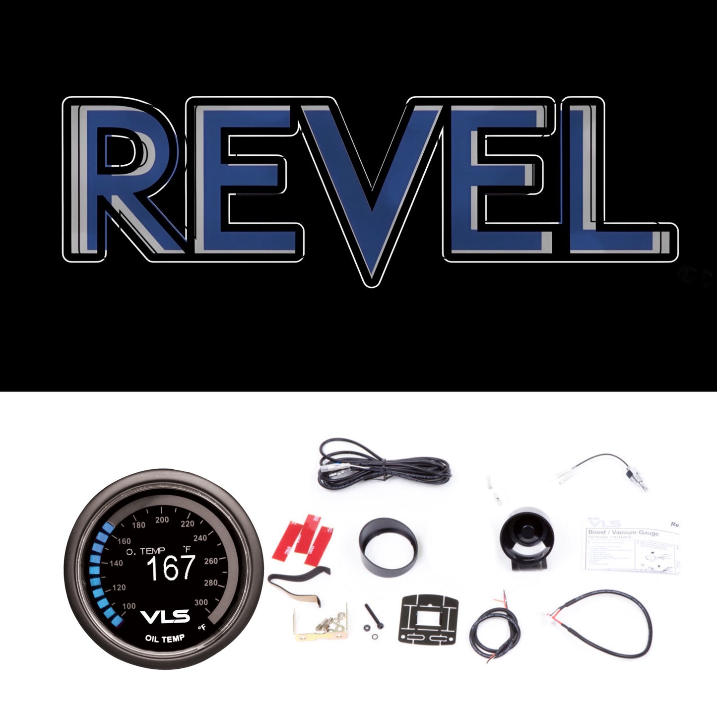 Revel G35/350Z/G37/370Z/Q50/Q60 VLS 52mm 100-300 Deg F Digital OLED Water Temperature Gauge