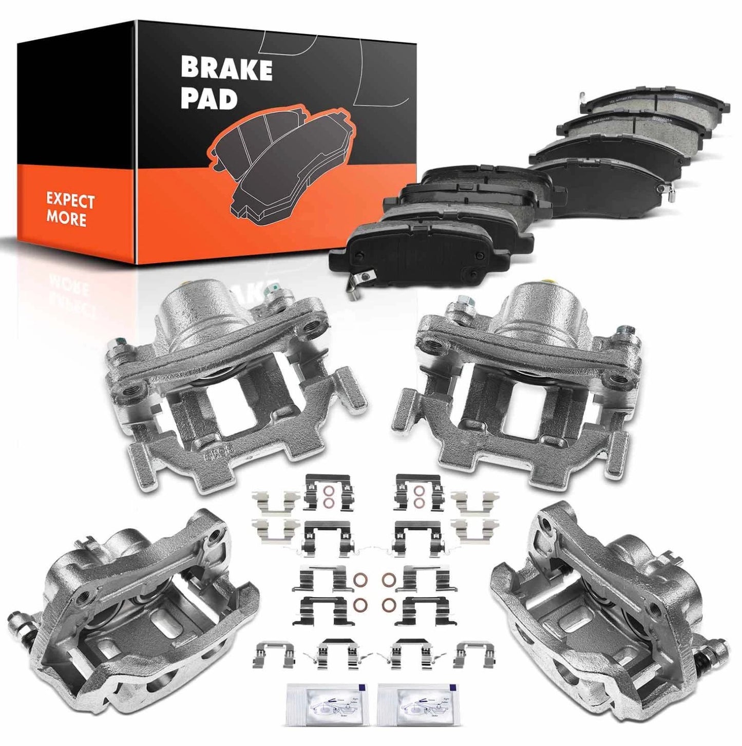 370Z Front & Rear Ceramic Brake Pad + Caliper | OEM Replacement