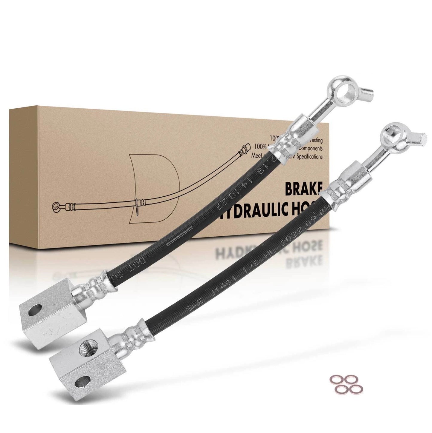 370Z / G25, G35, G37 Front Outer Brake Hydraulic Hose (Left & Right)