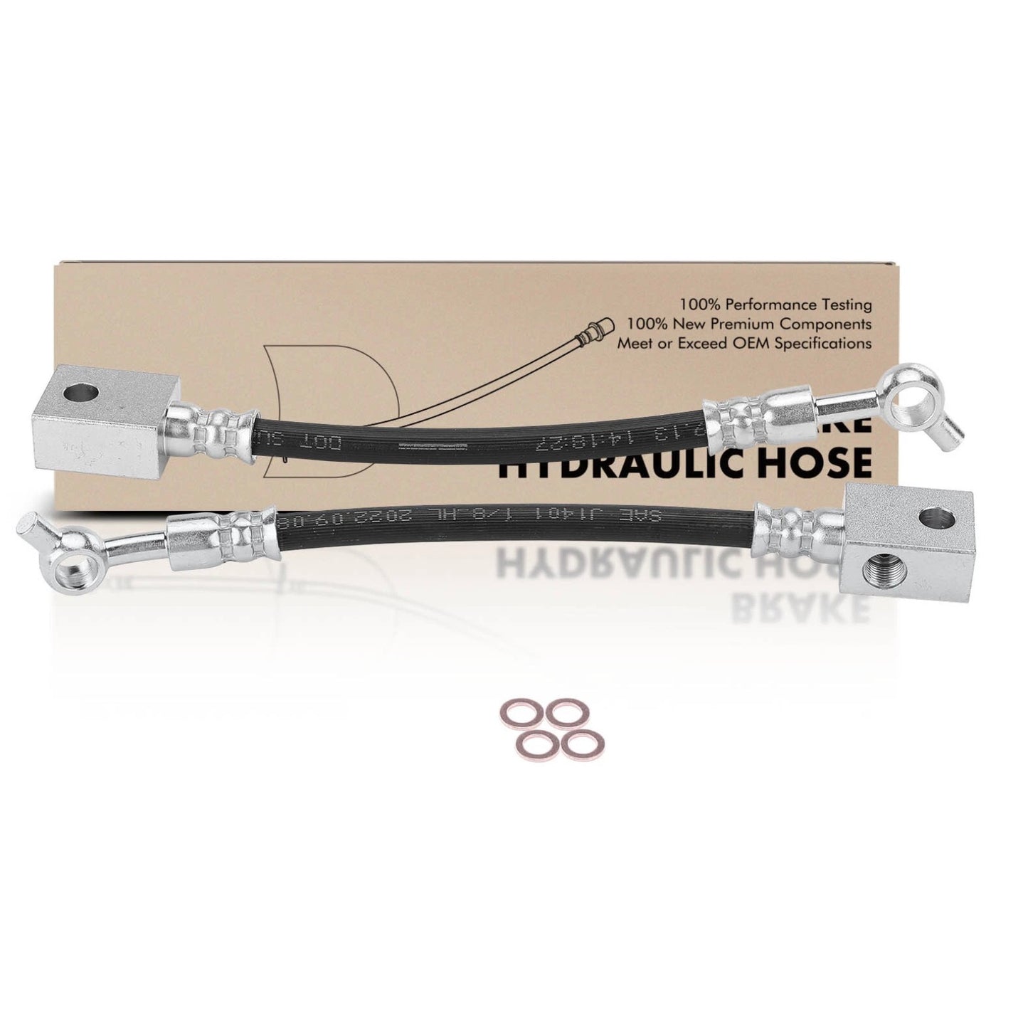 370Z / G25, G35, G37 Front Outer Brake Hydraulic Hose (Left & Right)