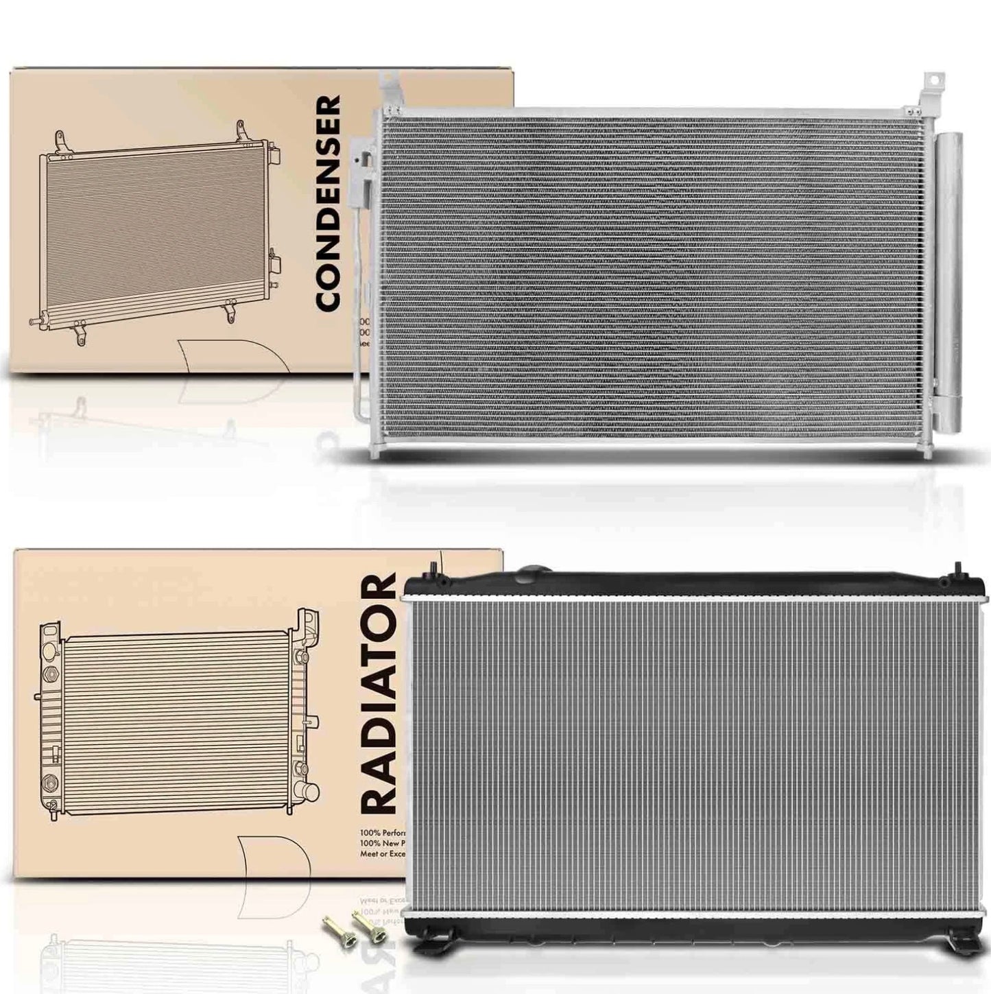 Q50 Radiator & AC Condenser Cooling Kit | OEM Replacement VQ35HR