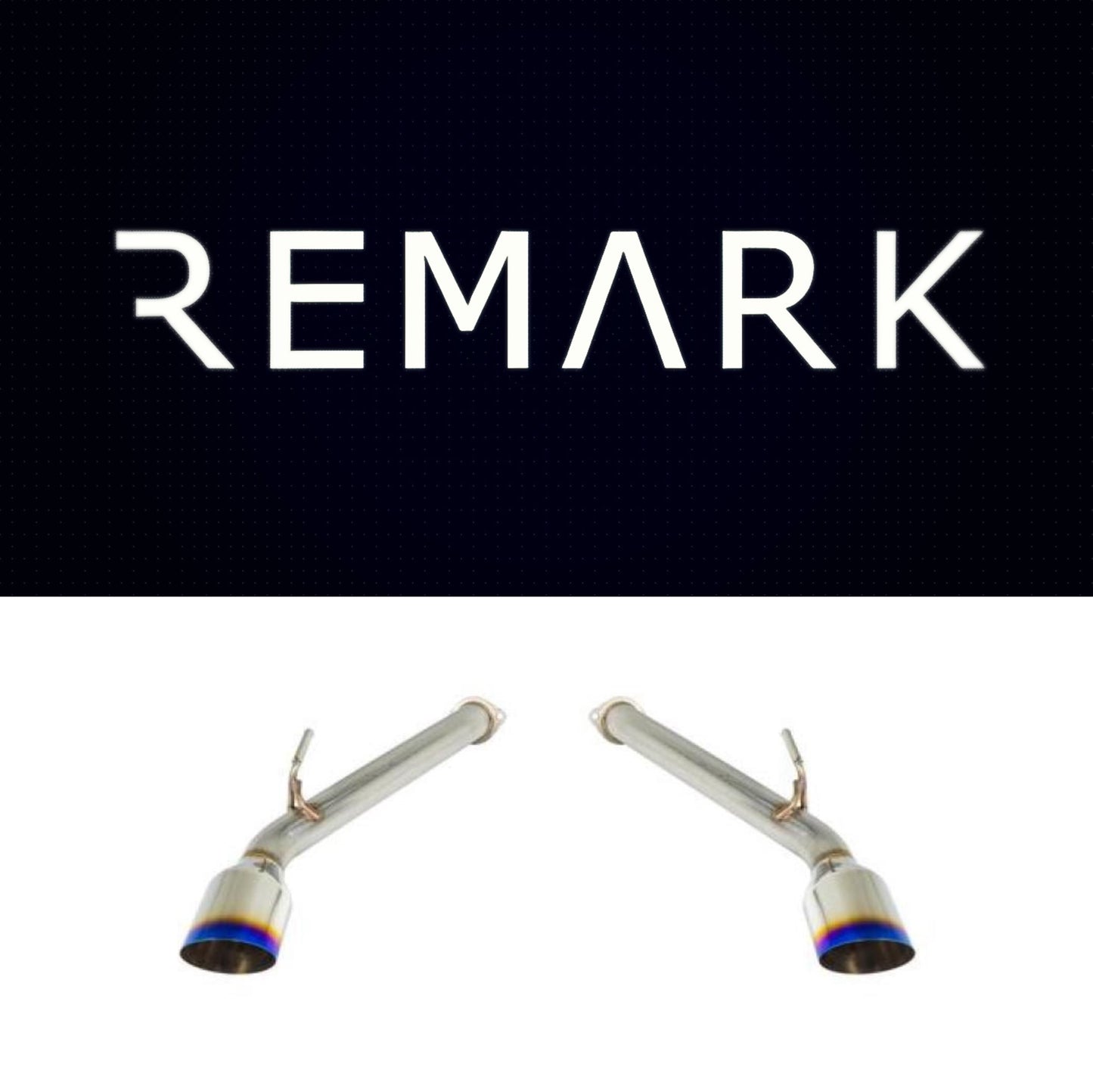 Remark 2017+ Infiniti Q60 Axle Back Exhaust w/Burnt Stainless Single Wall Tip