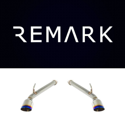 Remark 2017+ Infiniti Q60 Axle Back Exhaust w/Burnt Stainless Single Wall Tip