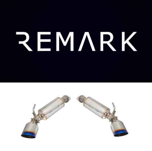 Remark 09+ Nissan 370z Axle Back Exhaust w/Burnt Stainless Single Wall Tip