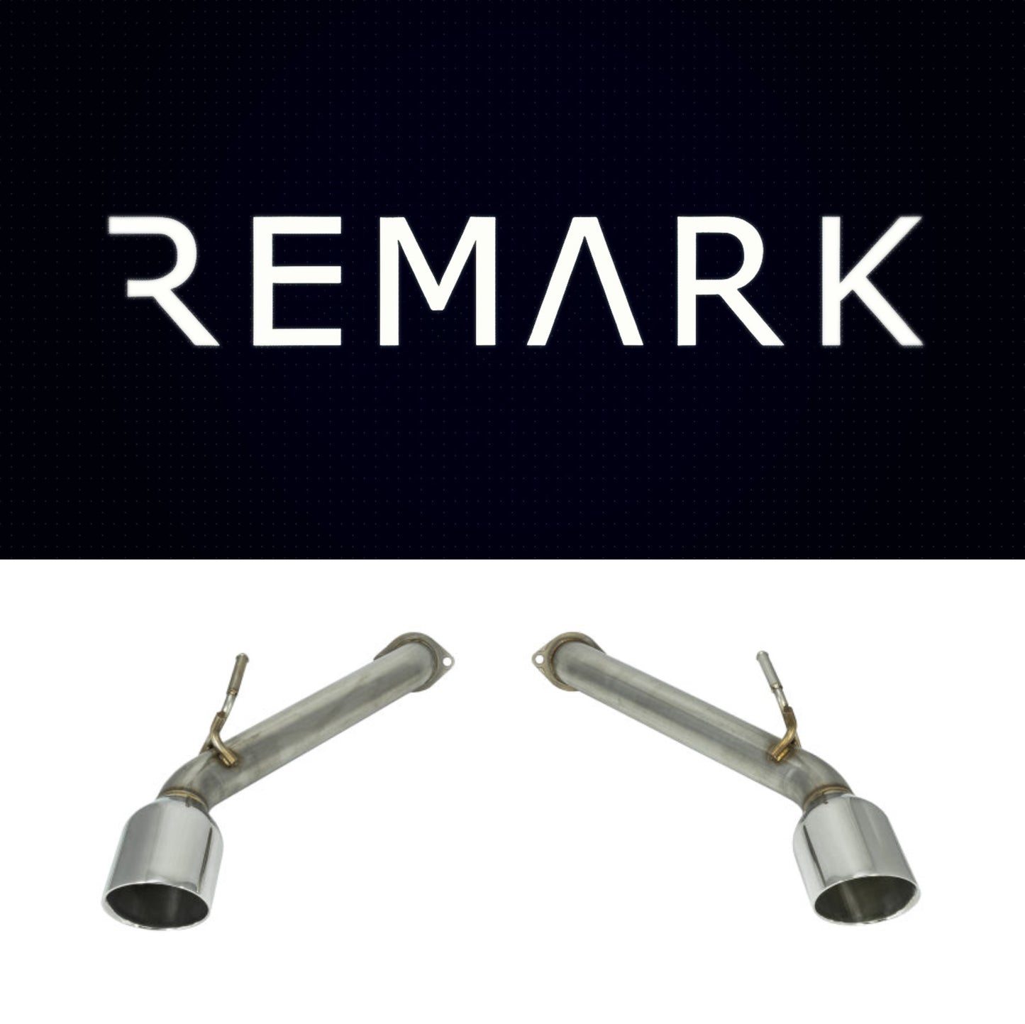 Remark 2017+ Infiniti Q60 Axle Back Exhaust w/Stainless Steel Double Wall Tip
