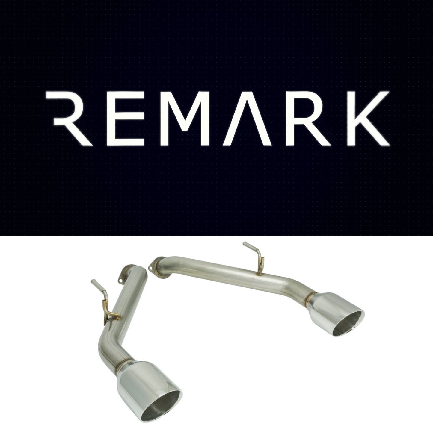 Remark 2014+ Infiniti Q50 Axle Back Exhaust w/Stainless Steel Double Wall Tip