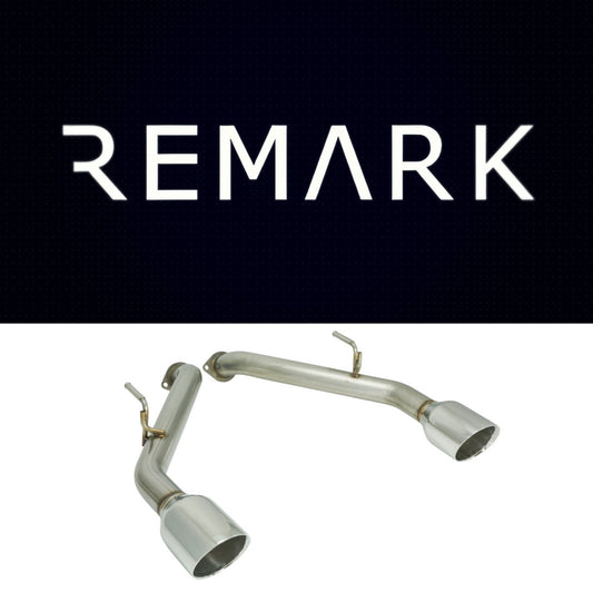 Remark 2014+ Infiniti Q50 Axle Back Exhaust w/Stainless Steel Double Wall Tip