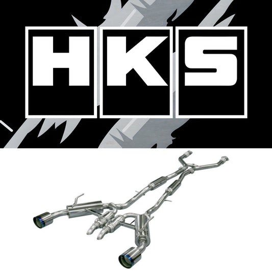 HKS Infiniti Q50 Hybrid VQ37 Dual Hi-Power Titanium Tip Catback Exhaust