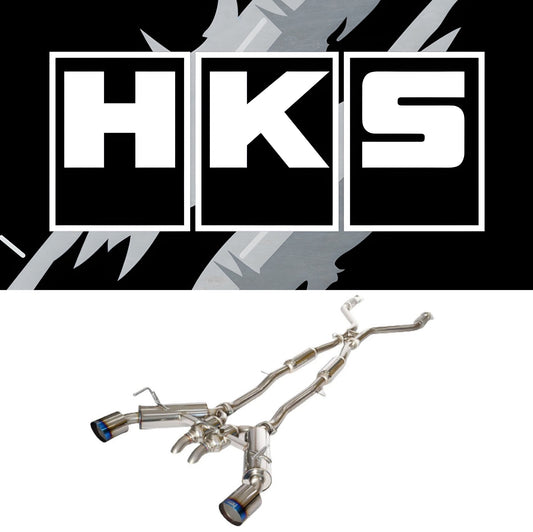 HKS 2017+ Infiniti Q60 (RWD) Dual Hi-Power Titanium Tip Catback Exhaust