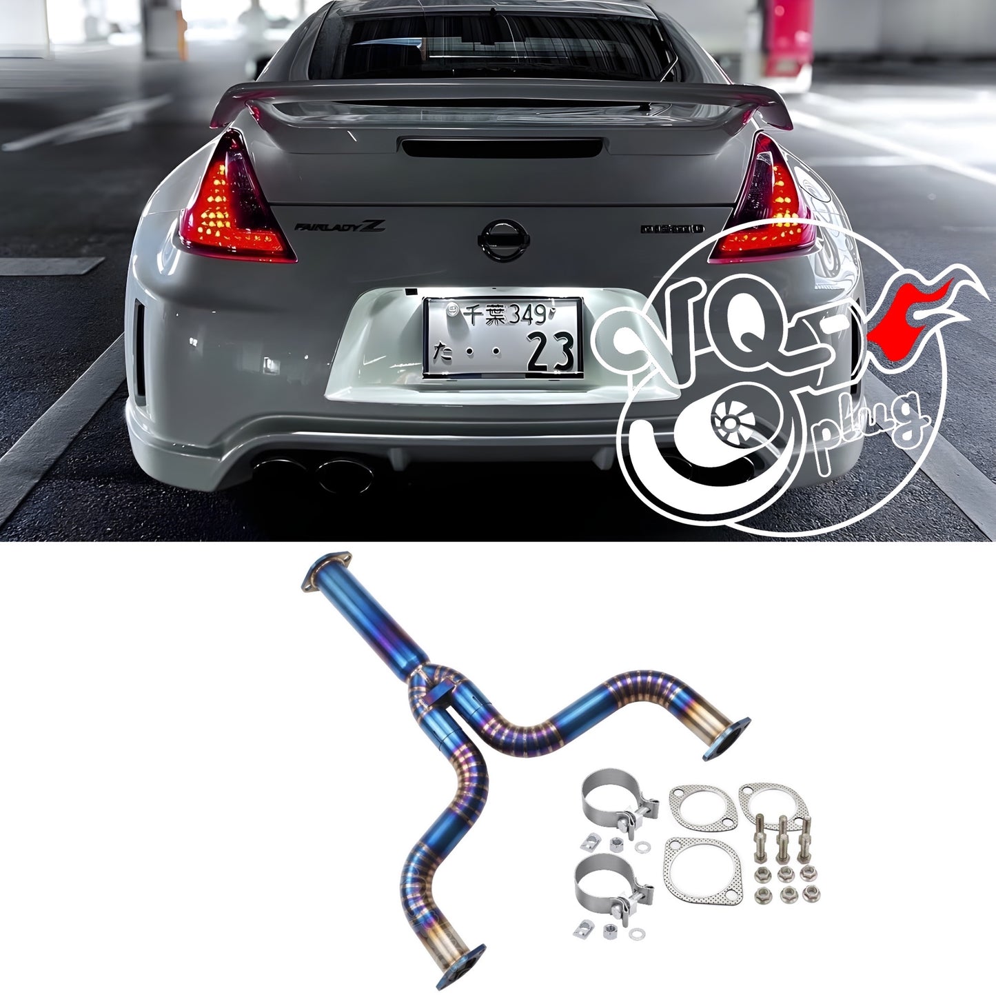 G37/370Z/Q60 VQPlug Ti-Phoon Y-Pipe | Titanium Exhaust VQ37VHR