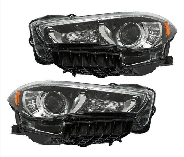 Q50 LED Headlights w/o AFS Chrome (Left+ Right)