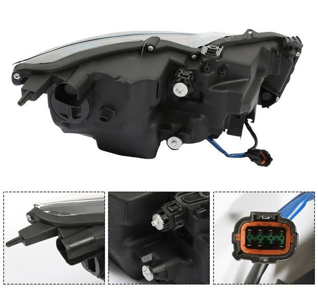 Q50 LED Headlights w/o AFS Chrome (Left+ Right)