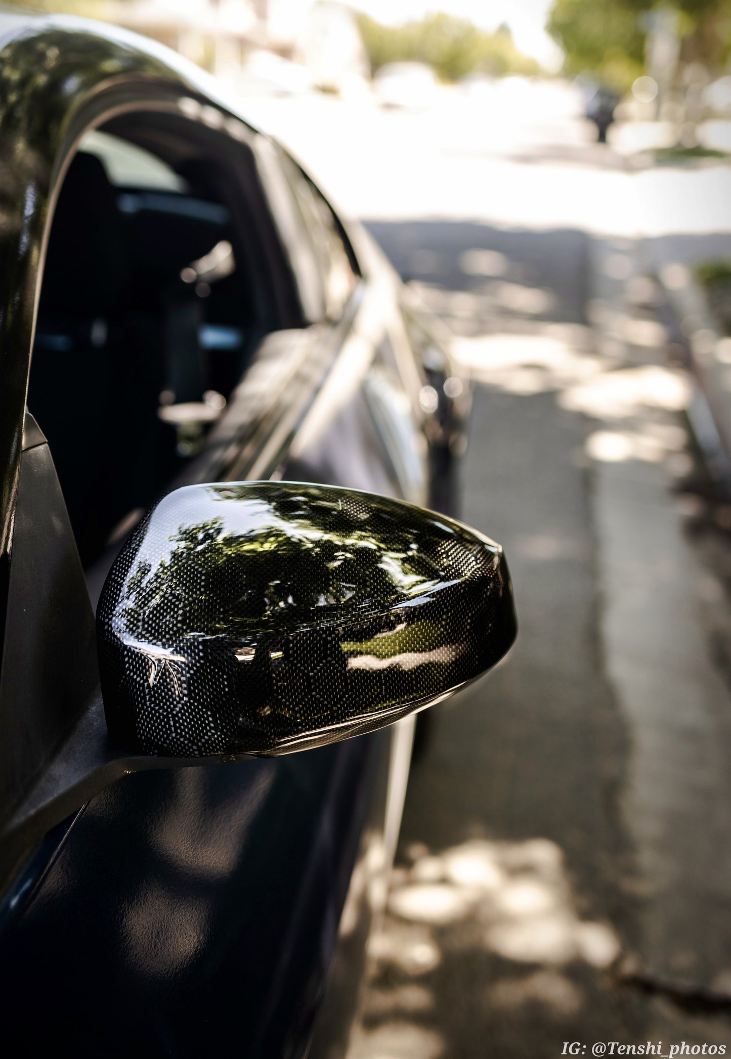 350z Honeycomb Carbon Fiber Mirror Overlays