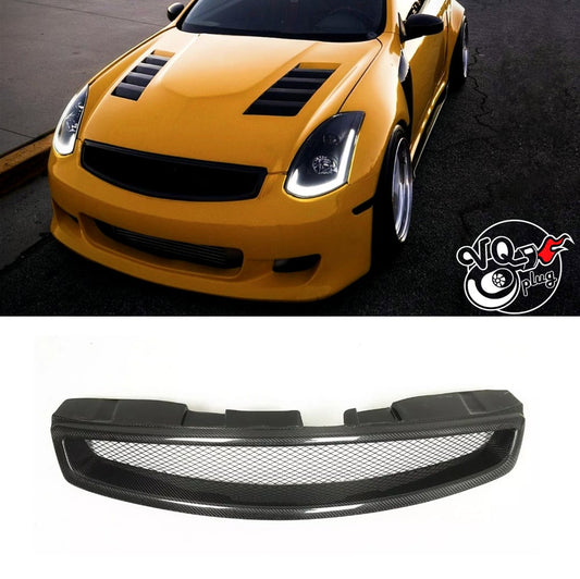 G35 Coupe Carbon Fiber Grill - Cosmetic, Coupe, Discount $15, Ebay, G35 black mesh grille
