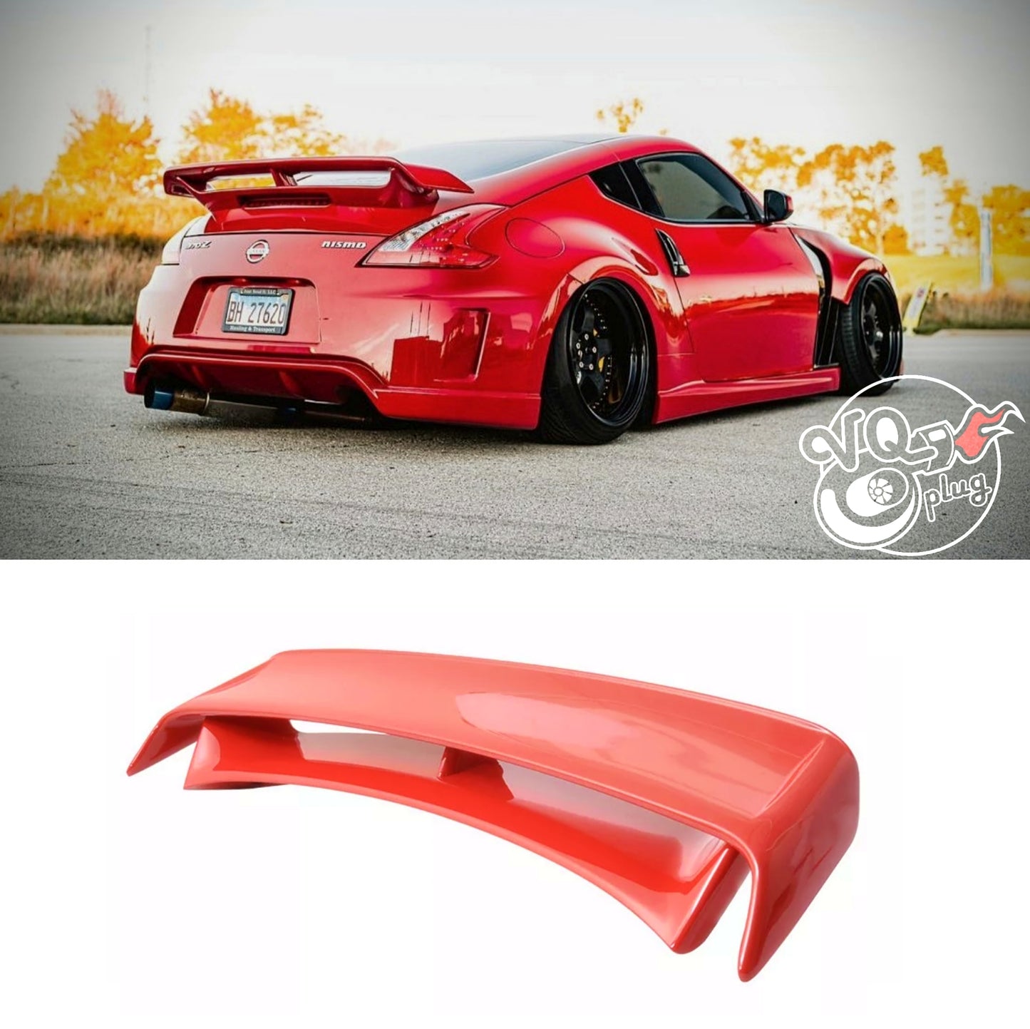 370z OEM Nismo V1 Style Spoiler - 370z, Cosmetic, Discount $10, VQ37VHR red car spoiler