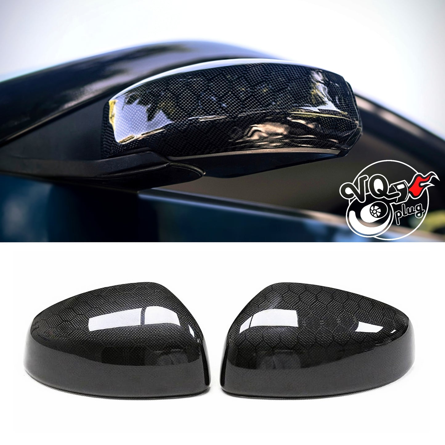 350z Honeycomb Carbon Fiber Mirror Overlays