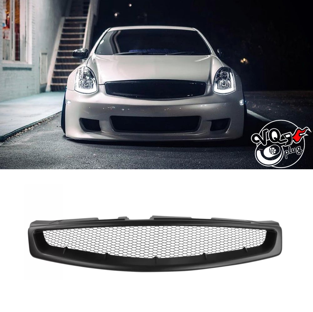 G35 Coupe Black Open Mesh Grill - Gloss Black - Cosmetic, Coupe, Discount $10, Ebay, G35 car grille