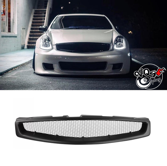 G35 Coupe Black Open Mesh Grill - Gloss Black - Cosmetic, Coupe, Discount $10, Ebay, G35 car grille