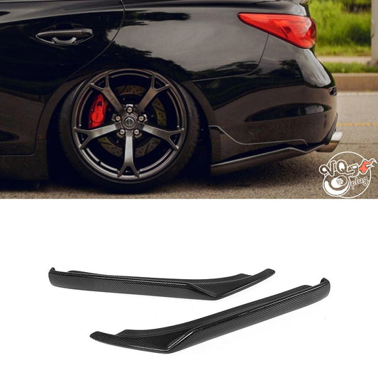 Q50 Real Carbon Fiber Side Corner Splitters