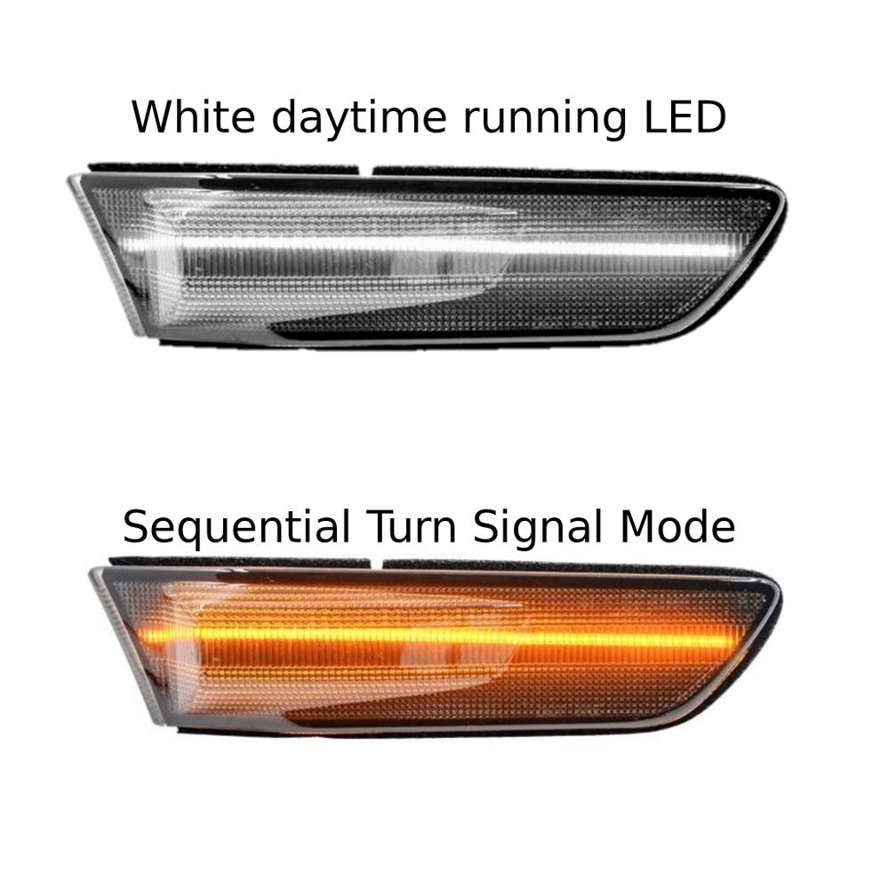 G35 Coupe Smoked Sequential White LED Side Markers