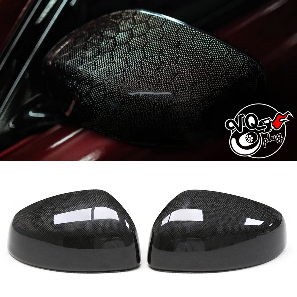 G37 Honeycomb Carbon Fiber Mirror Overlays