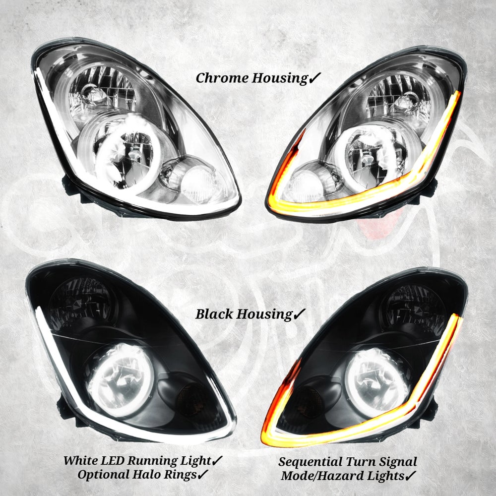 G35 Sedan Custom LED Sequential Headlights