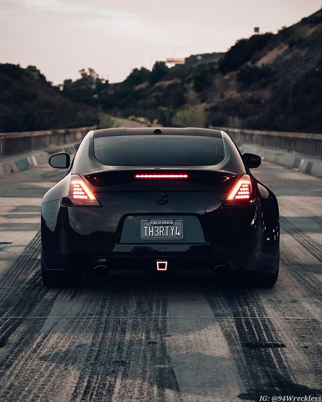 370z Rear Diffuser LED Brake Light - 370z, Cosmetic, Discount $5, Ebay, VQ37VHR black sports car rear view