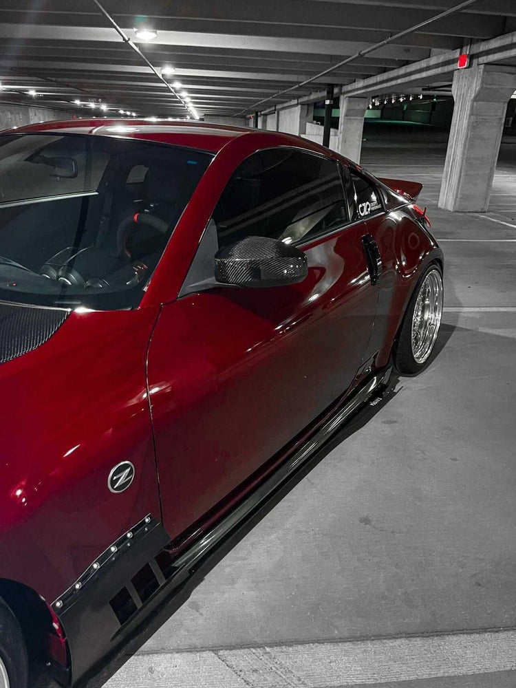 350z Carbon Fiber Mirror Overlays